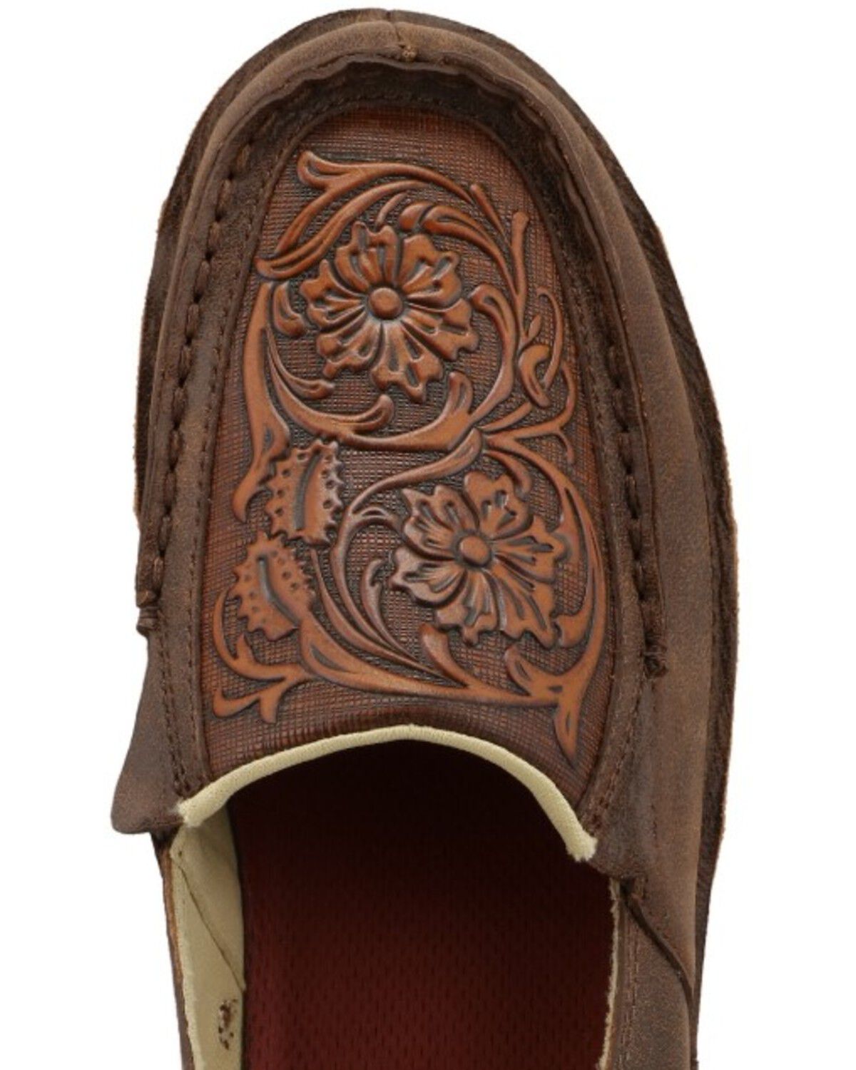 Image #6 - Twisted X Women's Slip-On Loafers, Chocolate, hi-res