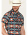 Image #2 - Rock & Roll Denim Southwestern Striped Short Sleeve Snap Performance Western Shirt, Multi, hi-res