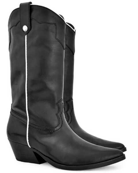 Dante Women's Sarah Western Boots - Pointed Toe, Black, hi-res