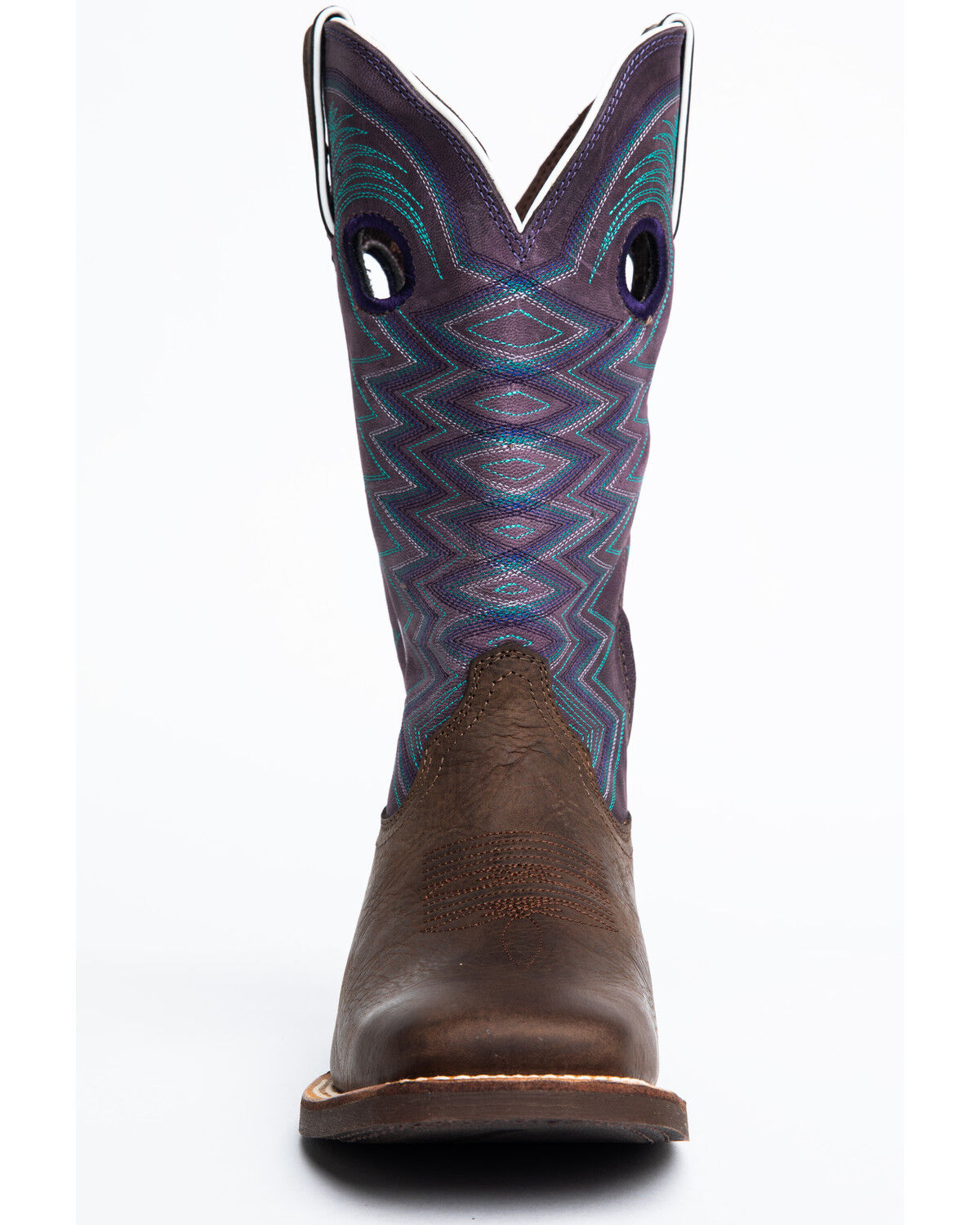 Image #4 - Durango Women's Lady Rebel Amethyst Western Performance Boots - Broad Square Toe, Brown, hi-res