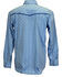Image #2 - Cowboy Hardware Men's Paisley and Diamond Stitched Long Sleeve Shirt, Blue, hi-res