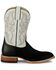 Image #2 - Justin Men's Baron Cowhide Western Boots - Broad Square Toe, Black, hi-res