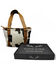 Image #2 - Ranch Junkie Women's Highlands Cowhide Tote Bag, Black/white, hi-res