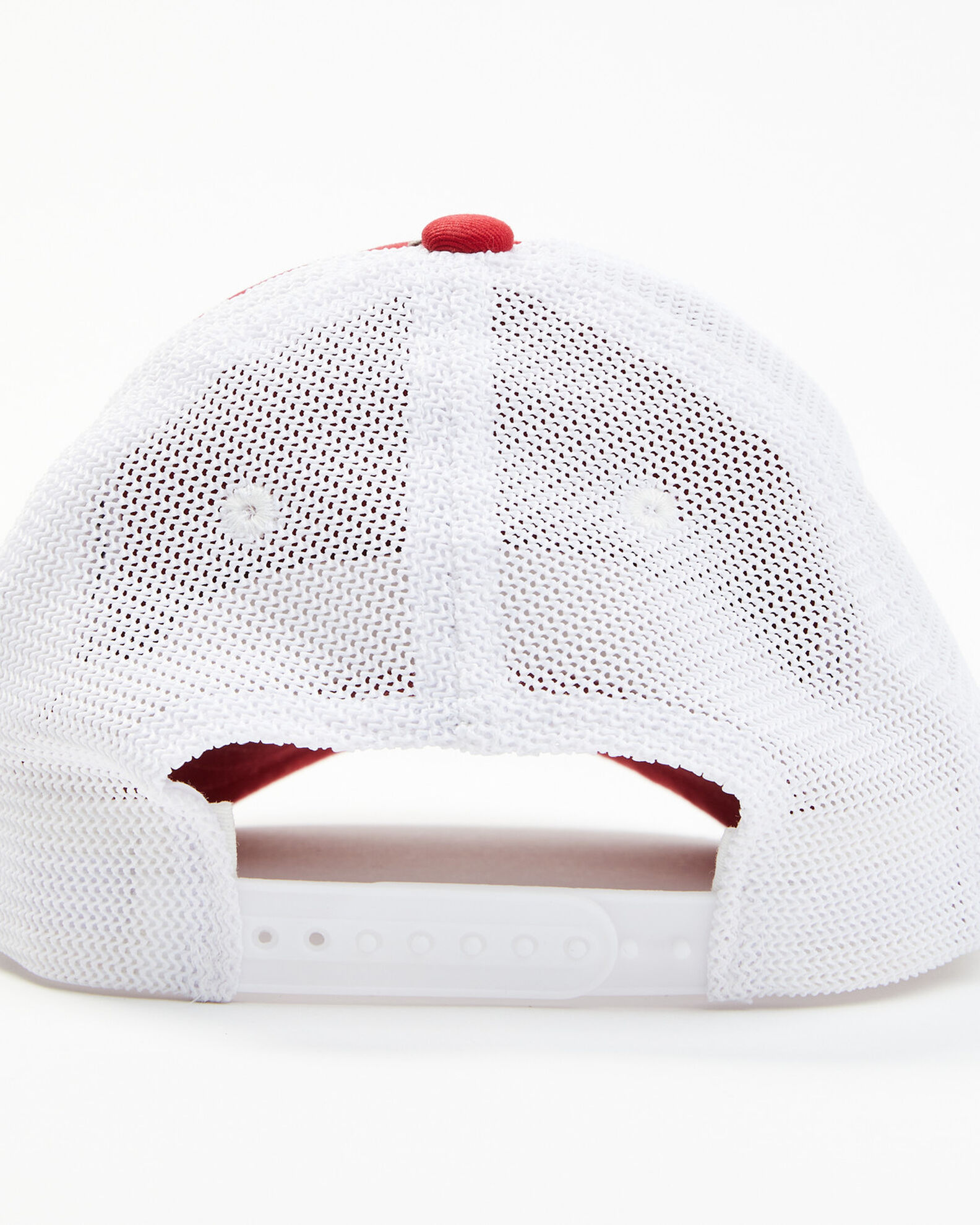 Image #3 - RANK 45® Women's Watch & Learn Patch Mesh-Back Ball Cap, Red, hi-res