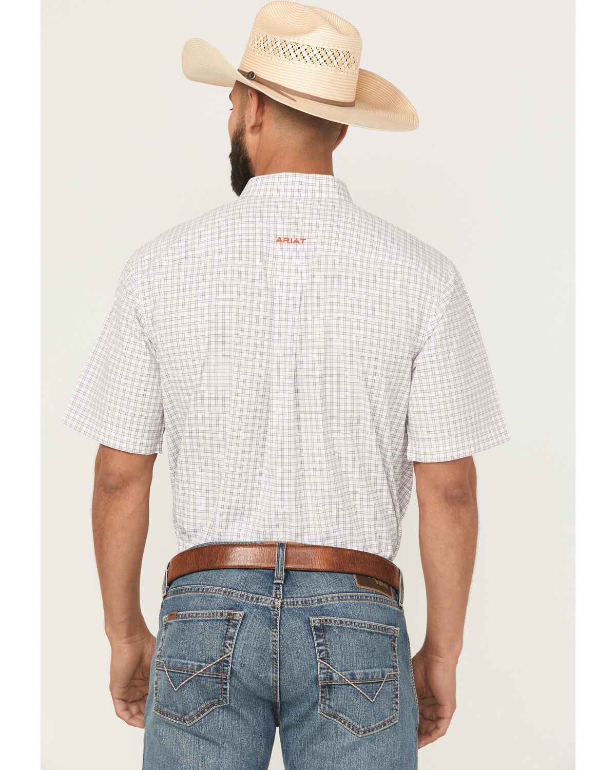 Image #4 - Ariat Men's Pro Series Woody Plaid Print Short Sleeve Button-Down Western Shirt - Big, White, hi-res