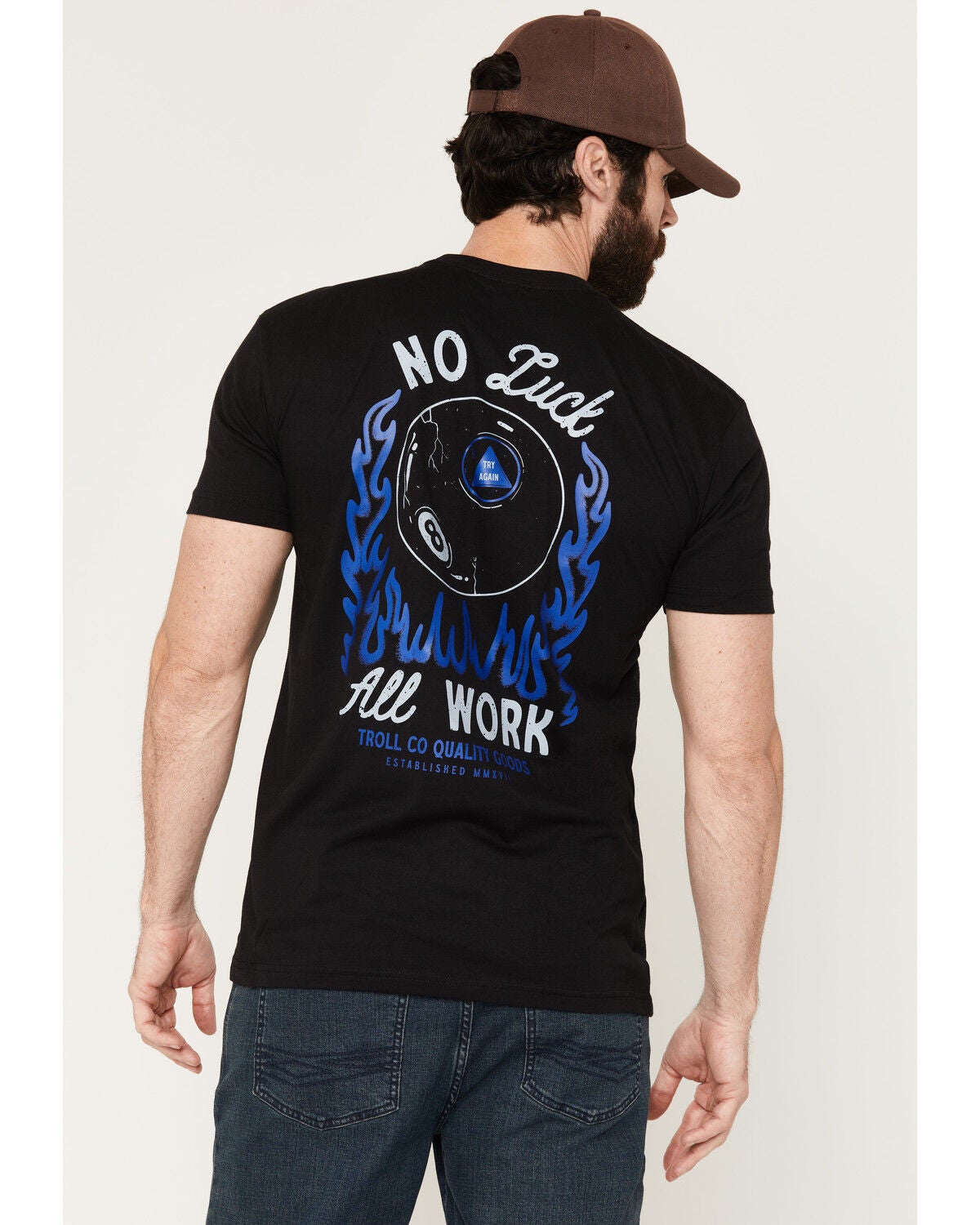 Troll Co Men's No Magic Short Sleeve Graphic T-Shirt, Black, hi-res