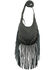 Image #1 - American West Women's Studded Fringe Crossbody Bag, Black, hi-res
