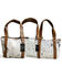Image #1 - Ranch Junkie Women's Highlands Cowhide Tote Bag, Black/white, hi-res