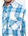 Resistol Men's Biscayne Large Plaid Short Sleeve Western Shirt , White, hi-res