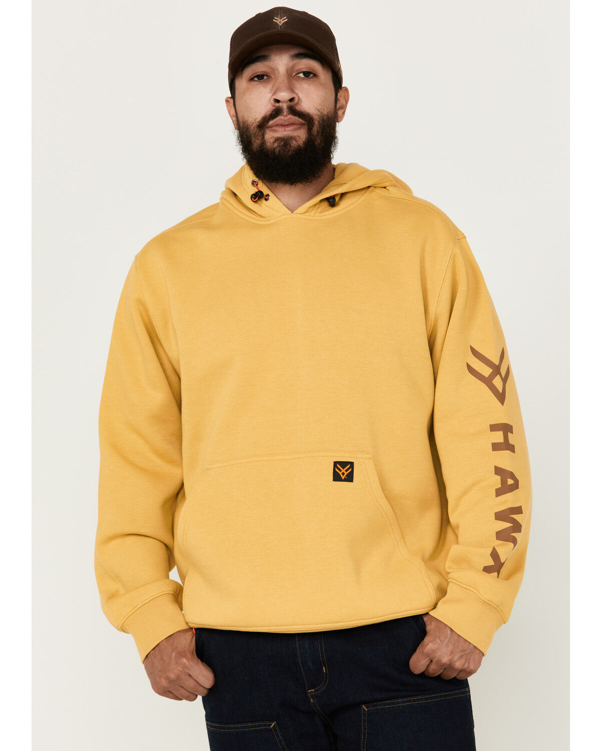 Image #1 - Hawx Men's Halstead Hooded Sweatshirt, Honey, hi-res
