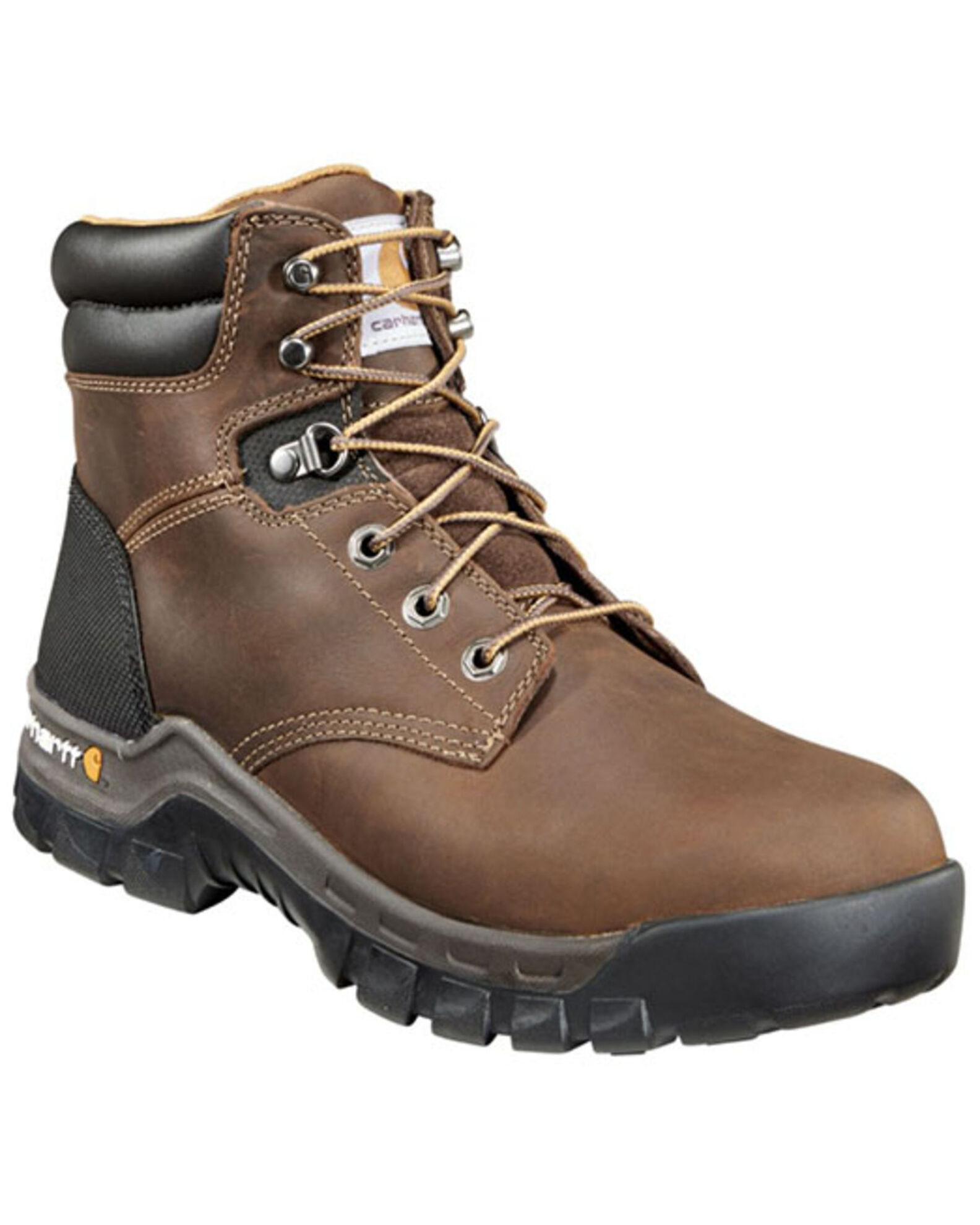 Image #1 - Carhartt Men's Rugged Flex 6" Lace-Up EH Work Boots - Round Toe, Brown, hi-res