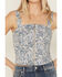 Image #3 - Levi's Women's Floral Print Denim Bustier, Multi, hi-res