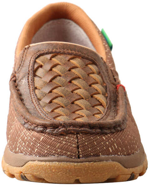 Image #5 - Twisted X Women's Woven CellStretch Driving Shoes - Moc Toe, Brown, hi-res