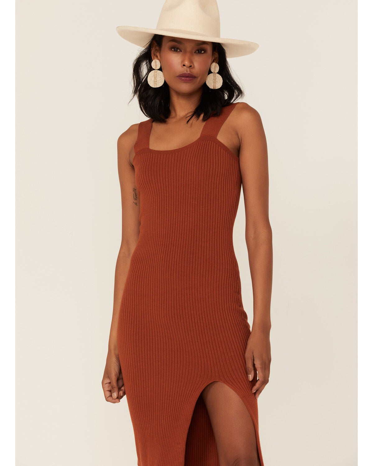 Women's Shyanne Ribbed Sweater Knit Midi Bodycon Dress