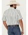 Image #4 - Cody James Men's Gunsmoke Dobby Striped Button-Down Short Sleeve Western Shirt - Big, Cream, hi-res
