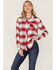 Image #2 - Idyllwind Women's Sycamore Ridge Plaid Print Relaxed Flannel Snap Shirt, Brick Red, hi-res