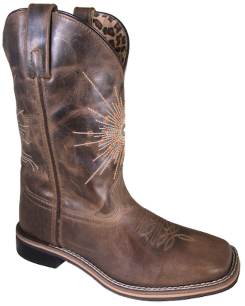 Smoky Mountain Women's Sunburst Western Boots - Square Toe, Brown, hi-res
