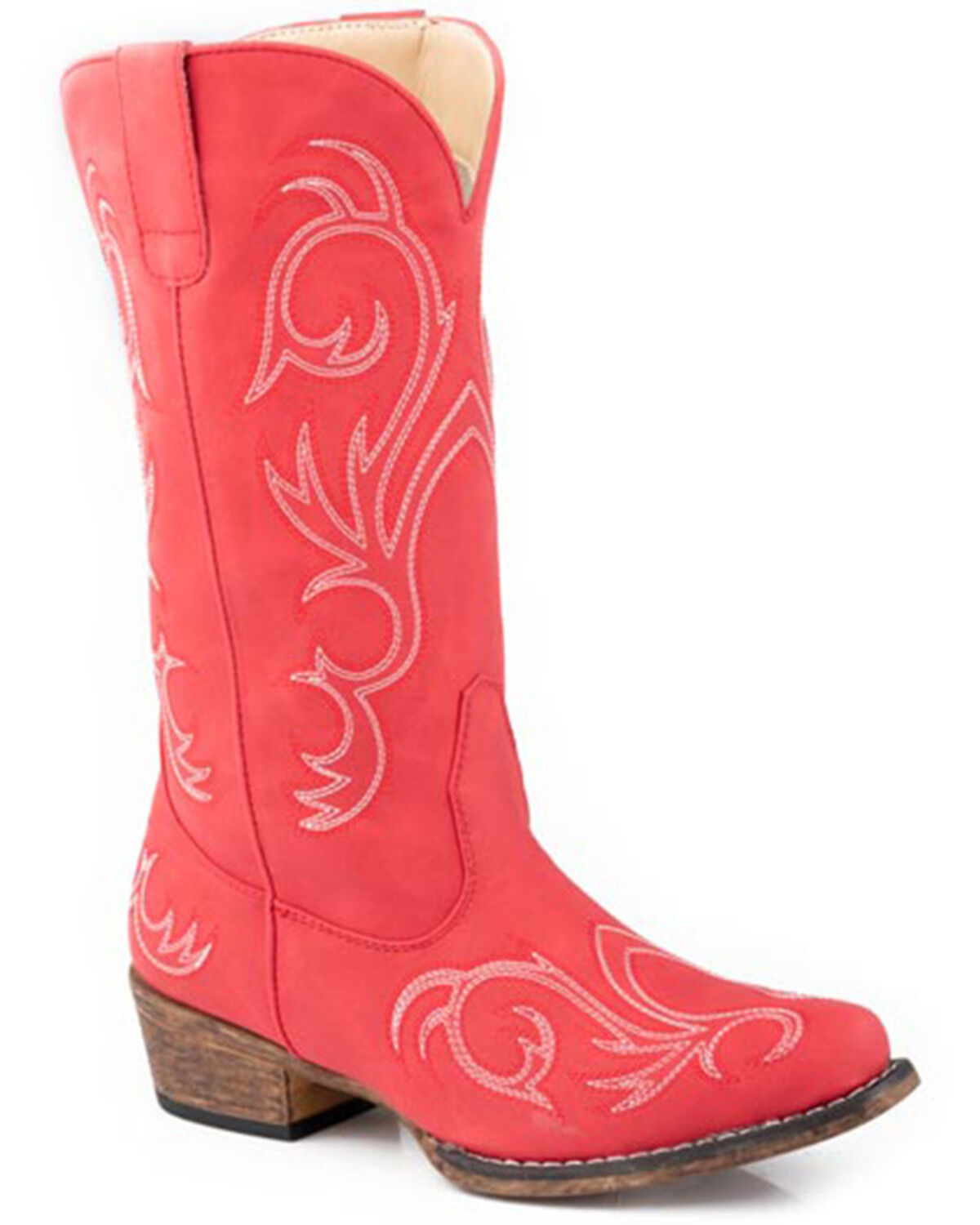Image #1 - Roper Women's Riley Tall Western Boots - Snip Toe, Red, hi-res