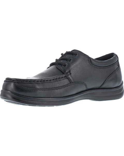 Image #2 - Florsheim Men's Lace-Up Work Shoes - Steel Toe , Black, hi-res