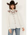 Image #1 - Ariat Women's Elsa Floral Embroidered Long Sleeve Snap Western Shirt, White, hi-res