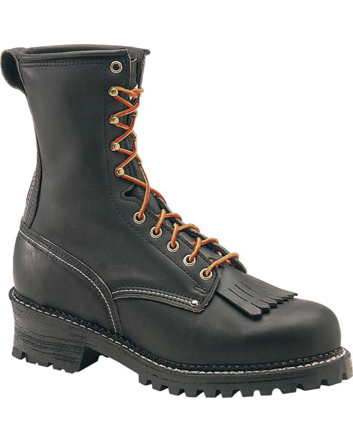 Image #1 - Carolina Men's Black Maple Logger Boots - Round Toe, Black, hi-res