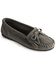 Image #1 - Women's Minnetonka Suede Kilty Moccasins, Grey, hi-res