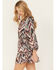 Image #2 - Shyanne Women's Dobby Printed Mini Dress, Maroon, hi-res