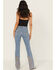 Image #4 - Idyllwind Women's Rebel Light Wash Mid Rise Boot Stitch Bootcut Super Stretch Denim Jeans, Light Wash, hi-res