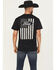 Image #1 - Buckwear Men's Ford Camo Flag Short Sleeve Graphic T-Shirt, Black, hi-res
