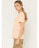 Image #2 - Carhartt Women's Relaxed Fit Lightweight Short Sleeve Pocket Tee, Light Pink, hi-res
