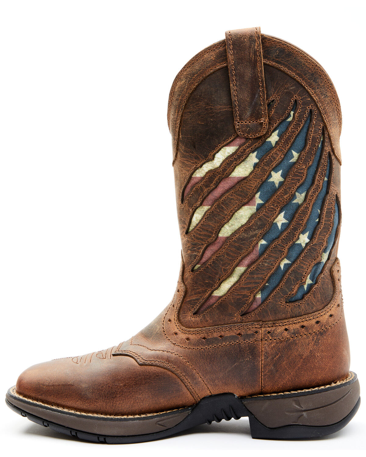 Image #3 - RANK 45® Women's Xero Gravity Lite Flag Western Performance Boots - Broad Square Toe, Brown, hi-res