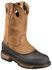 Image #1 - Georgia Boot Men's Mud Dog Waterproof Pull On Work Boots - Steel Toe, Brown, hi-res