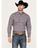 Image #1 - Ariat Men's Stefan Paisley Print Long Sleeve Button-Down Western Shirt, Magenta, hi-res