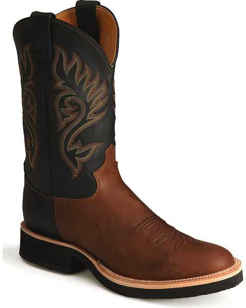 Image #1 - Justin Men's Paluxy Brown Tekno Crepe Cowboy Boots - Round Toe, Coffee, hi-res