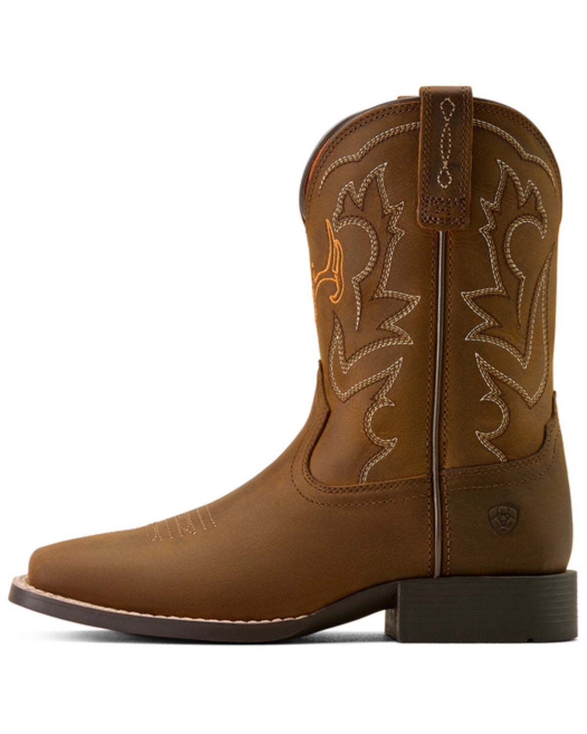 Image #2 - Ariat Boys' Deer Ridge Performance Western Boots - Broad Square Toe, Distressed Brown, hi-res