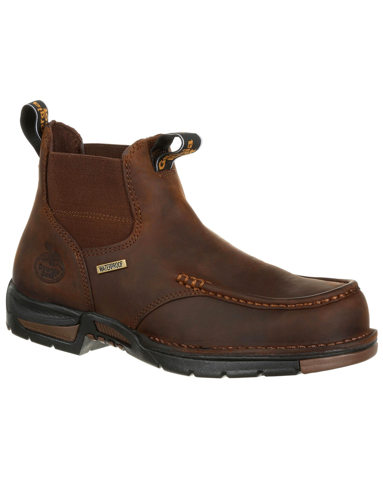 Georgia Boot Men s Chelsea Waterproof Work Boots Moc Toe