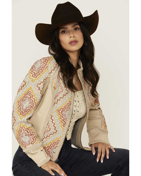 Double D Ranch Women's Gift of the Anasazi Jacket , Natural, hi-res
