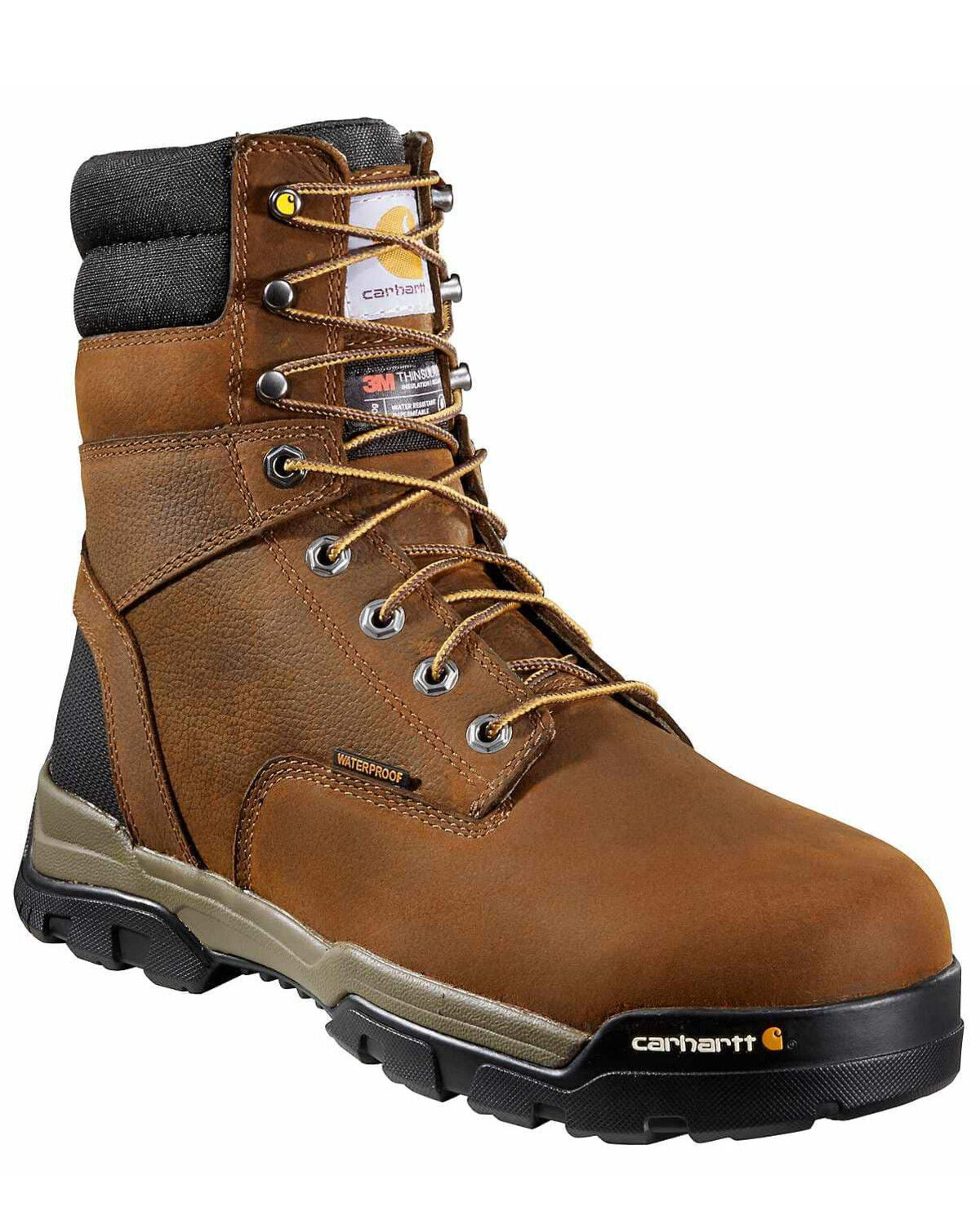 Image #1 - Carhartt Men's Ground Force Waterproof Work Boots - Composite Toe, , hi-res