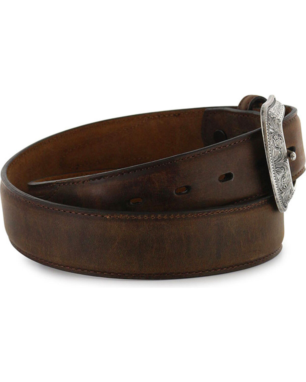 Image #2 - 3D Men's 1 1/2" Genuine Leather Belt, Brown, hi-res