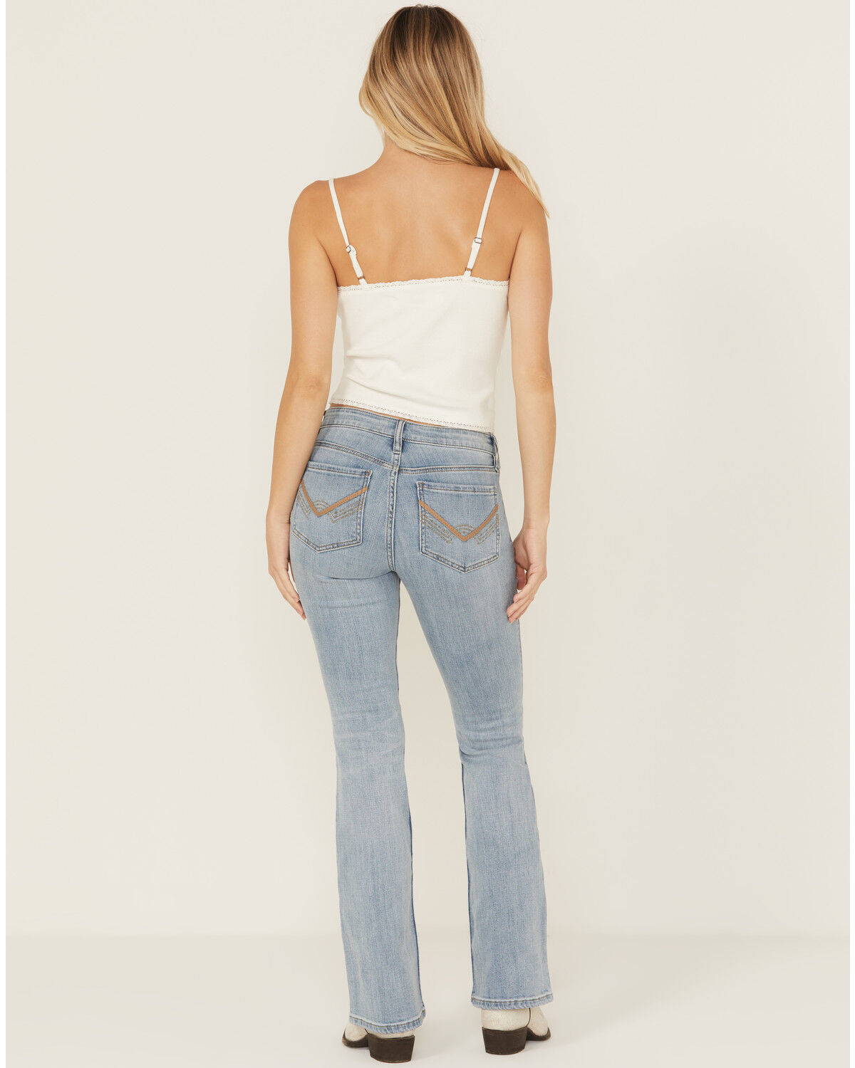 Image #3 - Idyllwind Women's Rebel Mid Rise Bootcut Super Stretch Denim Jeans, Light Wash, hi-res