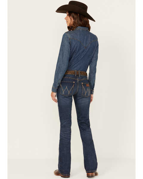 Wrangler Women's Medium Wash Retro Mae Jeans , Blue, hi-res