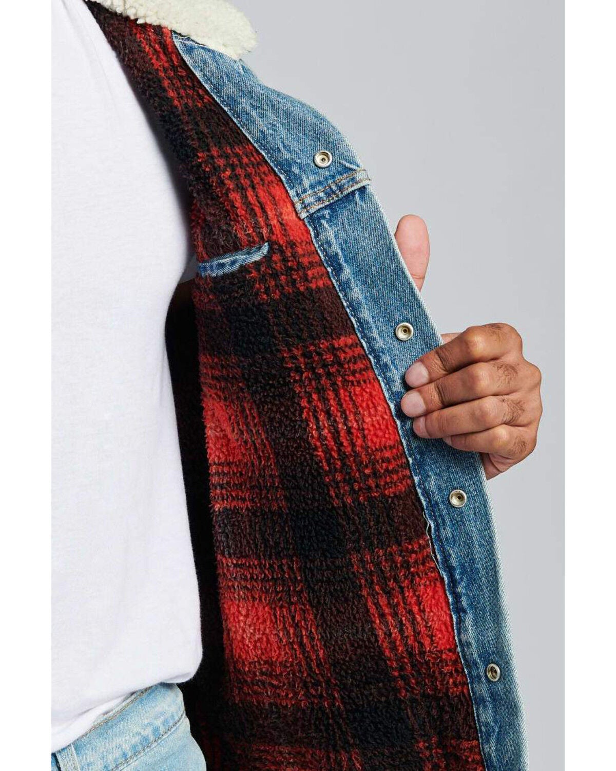 levis sherpa jacket light blue