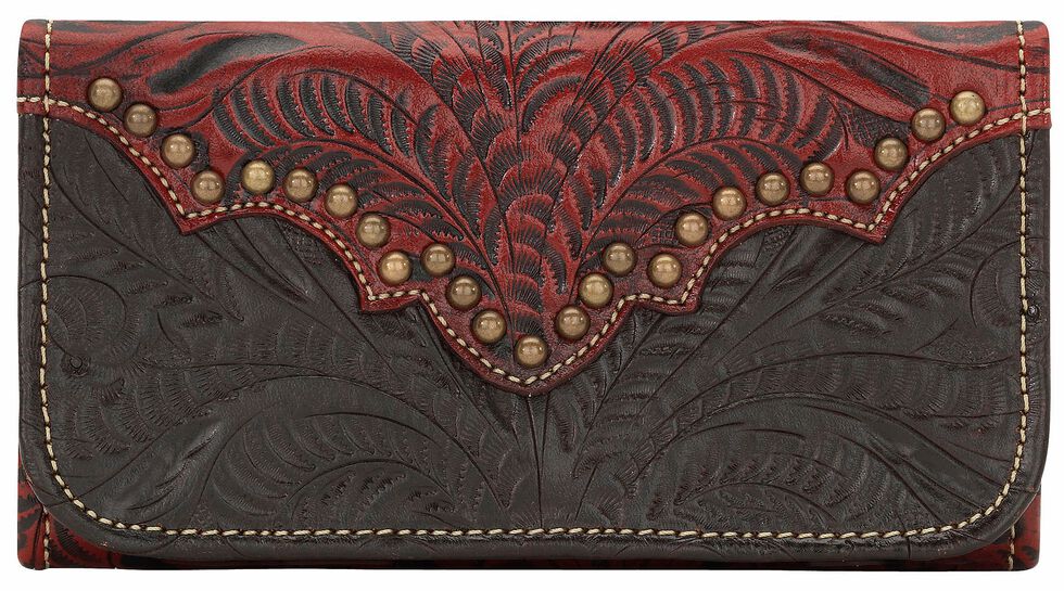 American West Annie's Secret Tri-fold Wallet, Crimson, hi-res