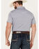 Image #4 - Rock & Roll Denim Men's Geo Print Short Sleeve Western Pearl Snap Shirt, Steel Blue, hi-res