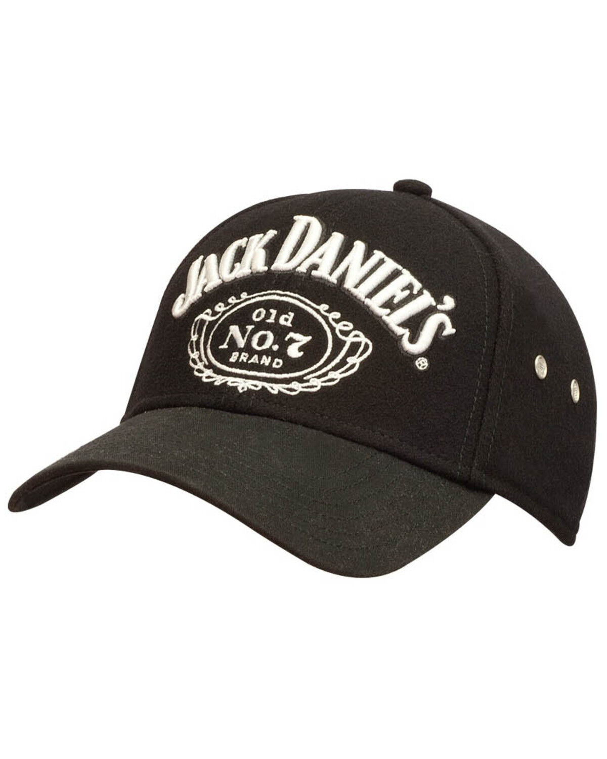 Image #1 - Jack Daniels Men's Structured Logo Ball Cap, Black, hi-res