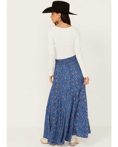 Image #4 - Idyllwind Women's Garrison Printed Maxi Skirt , Steel Blue, hi-res