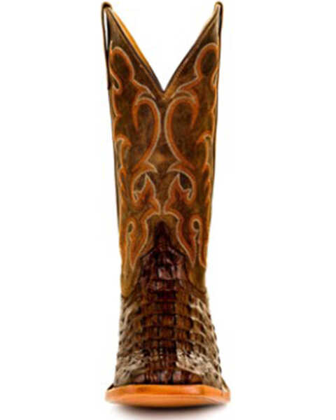 Image #3 - Horse Power Boys' Anderson Crocodile Print Western Boots - Square Toe, Chocolate, hi-res