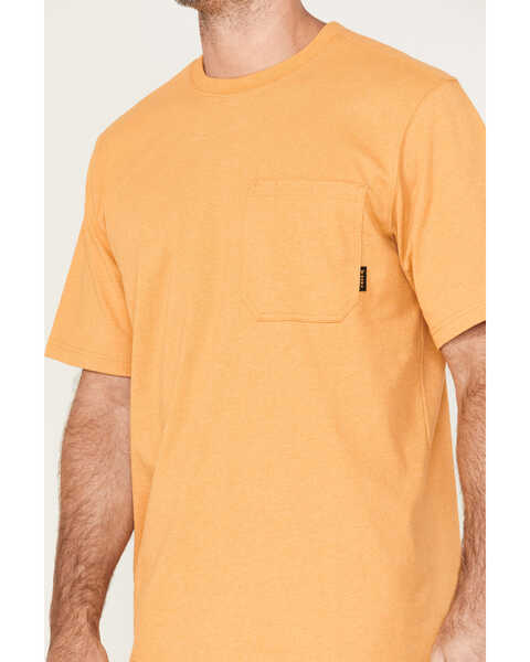 Image #3 - Hawx Men's Forge Work Pocket T-Shirt , Yellow, hi-res