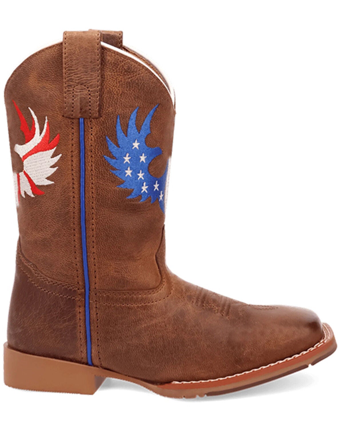 Image #2 - Dan Post Boys' Freedom Light Western Boots - Broad Square Toe, Tan, hi-res