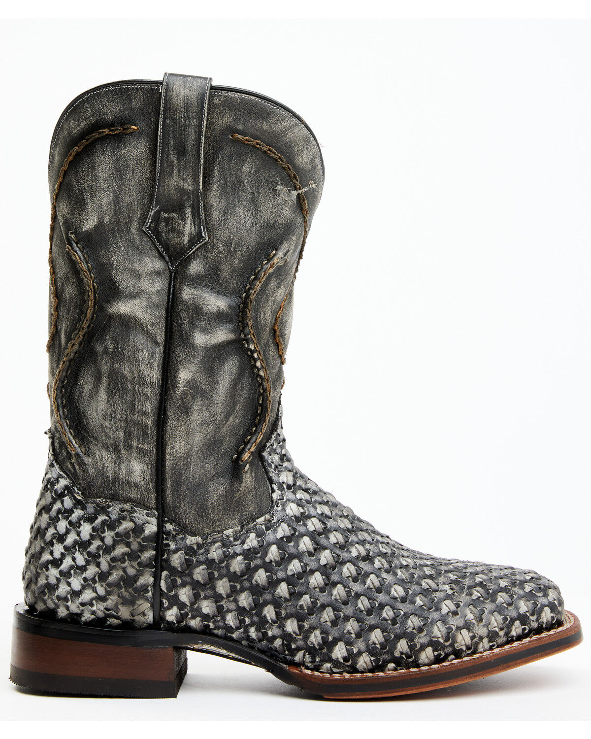 Image #2 - Dan Post Men's Stanley Basket Weave Western Boots - Broad Square Toe , , hi-res